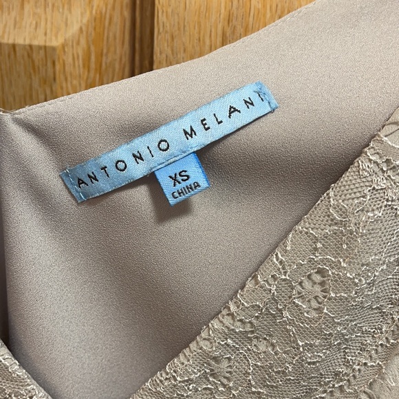 Antonio Melani XS Silver/Gray Silk Blouse - Picture 4 of 5